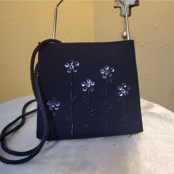 CLUTCH Handbags - Blue SATIN CLUTCH